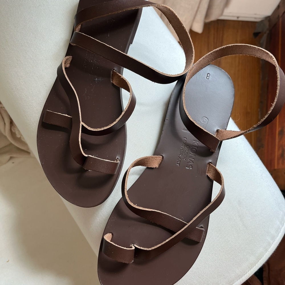 NWT Greek Strappy Leather Sandals
